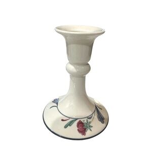 Poppies On Blue by LENOX Candle Holder/Candlestick Red Flowers Green Blue - One